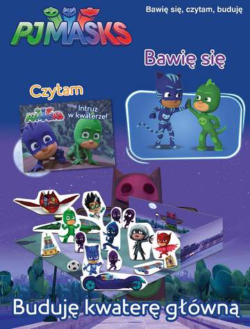 Buduje kwaterę główną pjmasks pidżamersi bawię się czytam buduję
