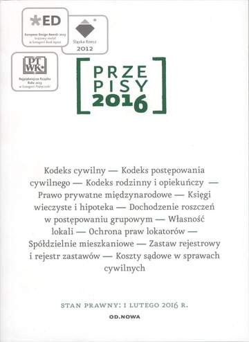 Przepisy 2016 zbiór cywilny