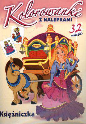 Księżniczka kolorowanki z nalepkami