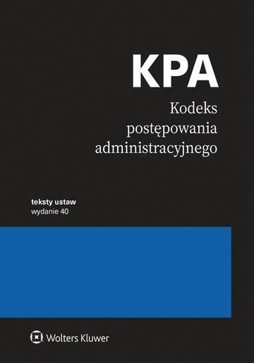 Okładka: Kodeks postępowania administracyjnego. Przepisy wyd. 2026