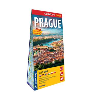 Prague city street map 1:17 500 laminat 2023