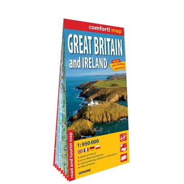 Great Britain and Ireland road and tourist map 1:950 000 wer. angielska laminat 2024