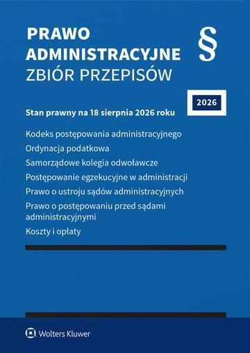 Okładka: Prawo administracyjne. Zbiór przepisów 2026