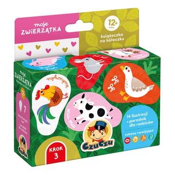 Moje zwierzątka Książeczka na kółeczku dla dzieci 12 mies.CzuCzu
