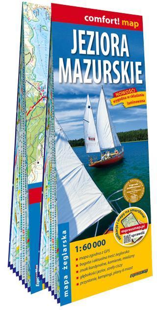 Jeziora Mazurskie laminowana mapa żeglarska 1:60 000