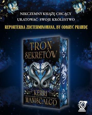 Okładka: Tron sekretów (ilustrowane brzegi)