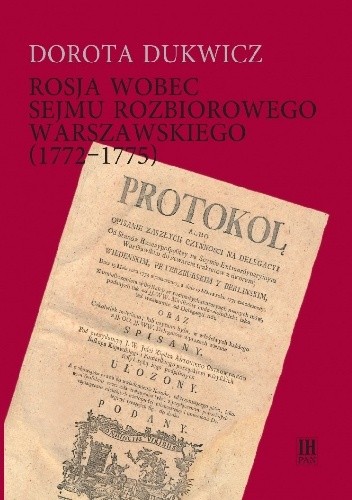 Rosja wobec sejmu rozbiorowego warszawskiego (1772?1775)