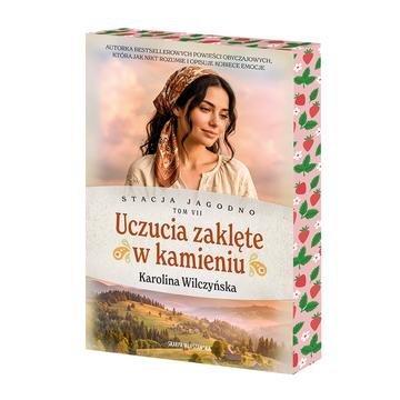 Okładka: Stacja Jagodno. Uczucia zaklęte w kamieniu (ilustrowane brzegi)