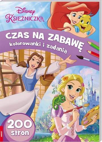 Księżniczka czas na zabawę kolorowanki i zadania