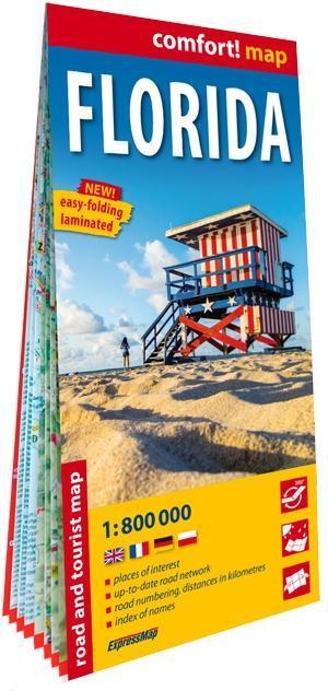 Florida road and tourist map 1:800 000 laminat