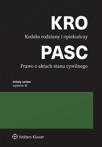 Okładka: Kodeks rodzinny i opiekuńczy. Prawo o aktach stanu cywilnego wyd. 2026