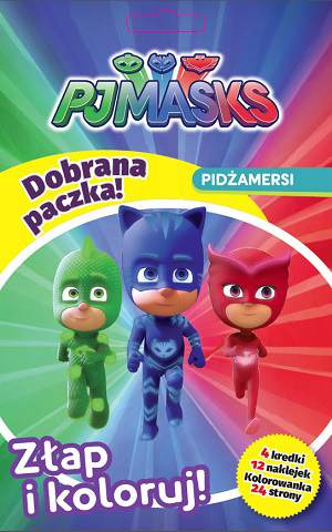Dobrana paczka pjmasks pidżamersi złap i koloruj