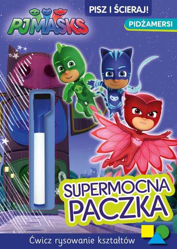 Supermocna paczka pjmasks pidżamersi pisz i ścieraj