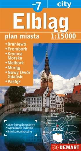 Elbląg plan miasta 1:15 000 + 7 miast