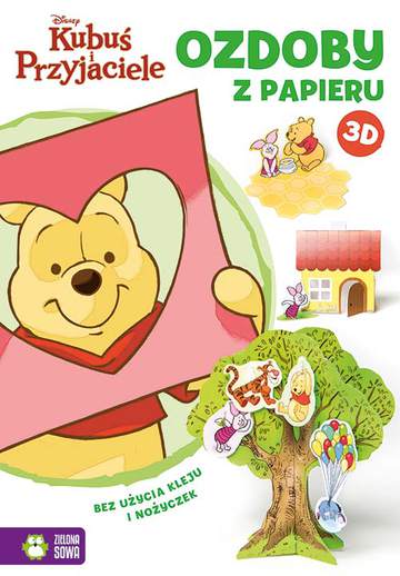 Kubuś Puchatek ozdoby z papieru 3d