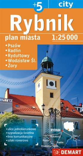 Rybnik plan miasta + 5 miast