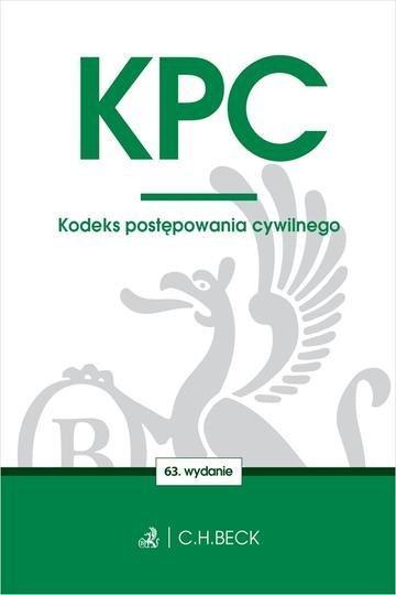 Okładka: KPC. Kodeks postępowania cywilnego wyd. 63