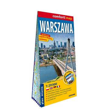 Warszawa plan miasta 1:29 000 laminat 2024