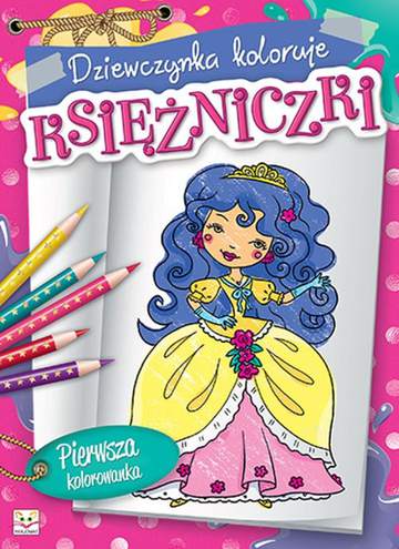 Księżniczki dziewczynka koloruje