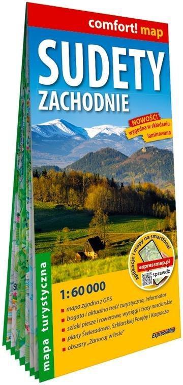 Okładka: Sudety Zachodnie laminowana mapa turystyczna 1:60 000