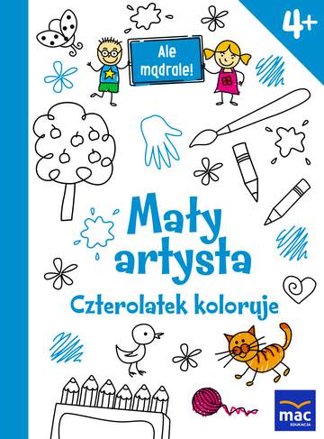 Mały artysta czterolatek koloruje ale mądrale