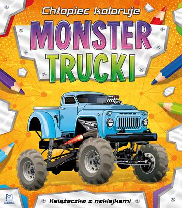 Monster trucki chłopiec koloruje
