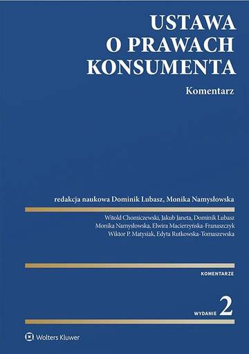 Ustawa o prawach konsumenta. Komentarz