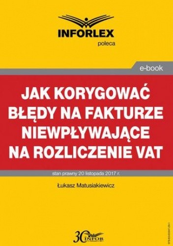 Jak korygować błędy na fakturze niewpływające na rozliczenie VAT