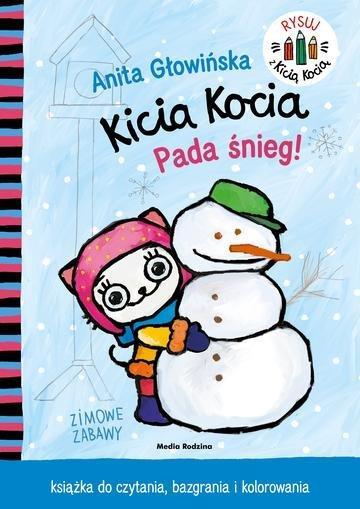 Okładka: Pada śnieg. Kicia Kocia. Kolorowanka
