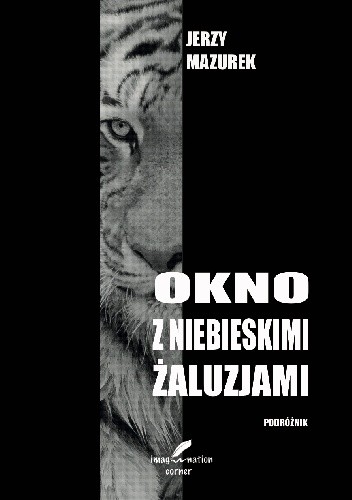 Okno z niebieskimi żaluzjami