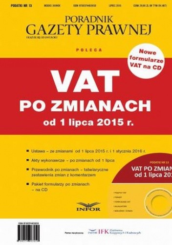 VAT po zmianach od 1 lipca 2015 r
