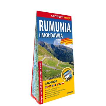 Rumunia i Mołdawia mapa samochodowa 1:800 000 laminat 2024