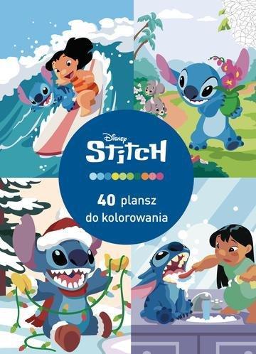 Okładka: 40 plansz do kolorowania. Disney Stitch