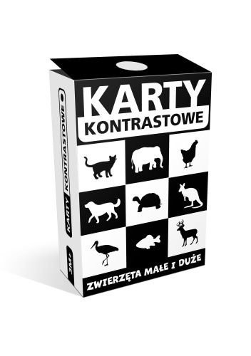 Karty kontrastowe. Zwierzęta małe i duże