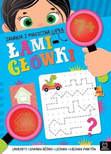 Okładka: ŁAMIGŁÓWKI 7+. Łamigłówki z magiczną lupką