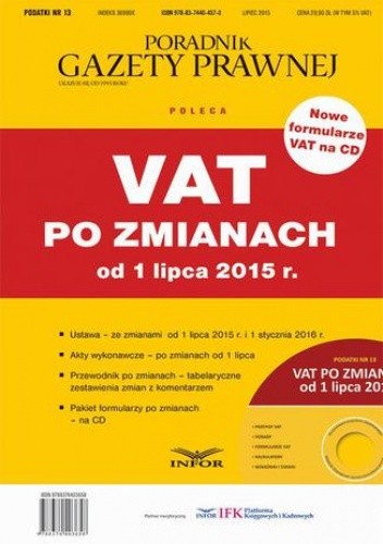 Podatki Nr 13 - VAT po zmianach od 1 lipca 2015 r