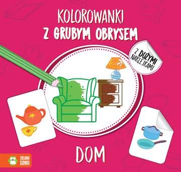 Dom kolorowanki z grubym obrysem