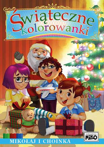 Świąteczne kolorowanki mikołaj i choinka