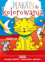 Myszka i kot plakaty do kolorowania