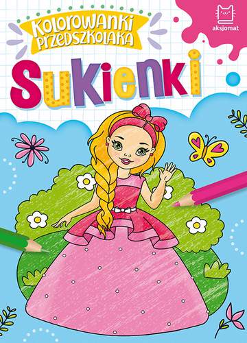 Sukienki kolorowanki przedszkolaka