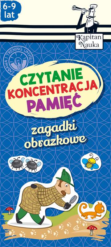 Czytanie koncentracja pamięć zagadki obrazkowe Kapitan Nauka