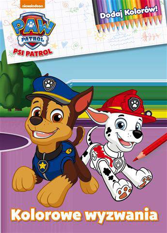 Kolorowe wyzwania Psi Patrol dodaj kolorów