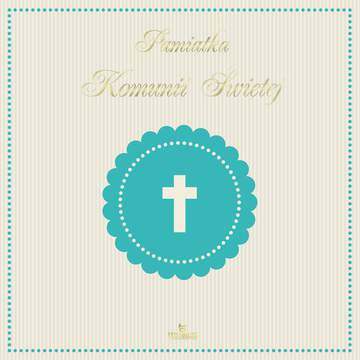 Pamiątka Komunii Świętej wer. niebieska