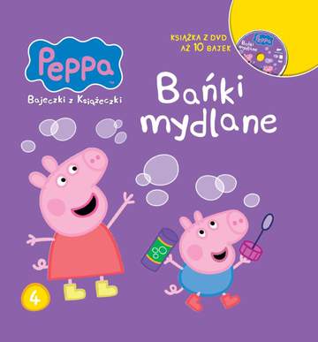Bańki mydlane Świnka Peppa bajeczki z książeczki Tom 4 + dvd