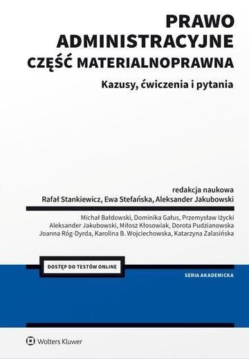 Okładka: Prawo administracyjne. Część materialnoprawna. Kazusy, ćwiczenia i pytania