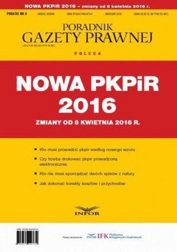 Nowa PKPIR 2016  zmiany od 8 kwietnia 2016 r