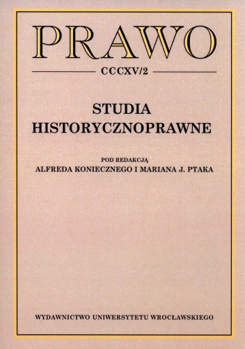Prawo CCCXV/2. Studia historycznoprawne