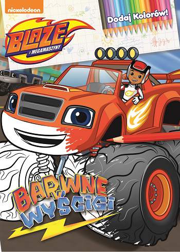 Barwne wyścigi blaze i megamaszyny dodaj kolorów