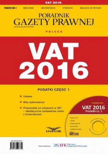 Podatki 2016/03 Podatki cz. I VAT 2016