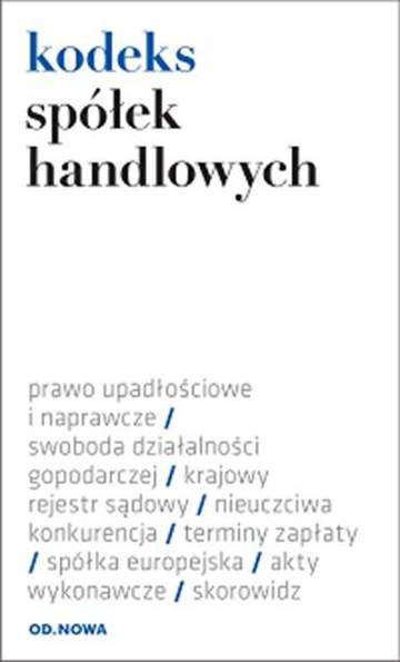 Kodeks spółek handlowych folia 01. 2016